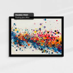 Paint Splash Splatter Abstract Painting Framed Poster Print & Canvas Wall Decor Art Home Living Room Gift Idea - thumbnail 2