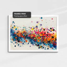 Paint Splash Splatter Abstract Painting Framed Poster Print & Canvas Wall Decor Art Home Living Room Gift Idea - thumbnail 3