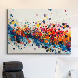 Paint Splash Splatter Abstract Painting Framed Poster Print & Canvas Wall Decor Art Home Living Room Gift Idea - thumbnail 1