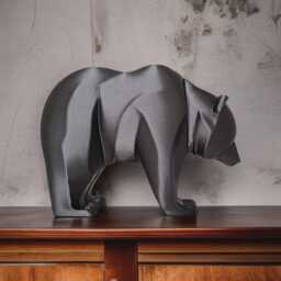 Minimalistically Designed Bear Sculpture, Grizzly, Minimalist, Figure, Art - thumbnail 3