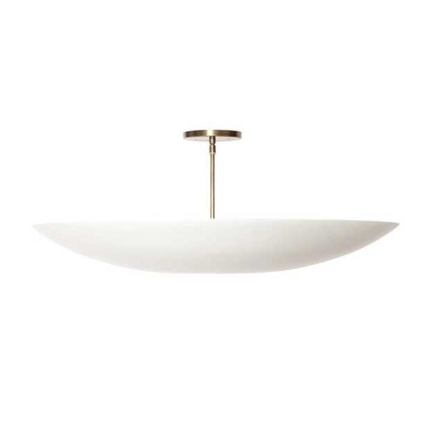 Modern White Bowl Pendant Light - Minimalist Ceiling Lighting Fixture - image 1