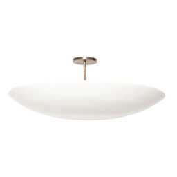 Modern White Bowl Pendant Light - Minimalist Ceiling Lighting Fixture - thumbnail 2