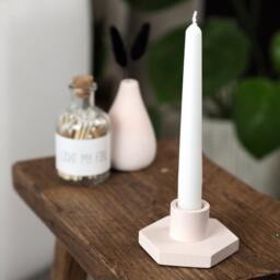Handmade Concrete Hex Candle Holder Modern Home Decor - thumbnail 4