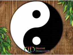 Yin Yang Wall Sign, Japanese Inspired Art, Zen Circle Spiritual Harmony Home Accent, Round Vibrant Meditation Artwork, Yoga Decor - thumbnail 1