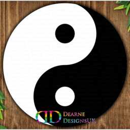 Yin Yang Wall Sign, Japanese Inspired Art, Zen Circle Spiritual Harmony Home Accent, Round Vibrant Meditation Artwork, Yoga Decor - thumbnail 2