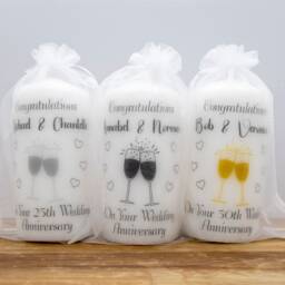 Personalised Champagne Glass Anniversary Candle 25Th 50Th 60Th 75Th Couple Gift Engagement D??cor - thumbnail 4