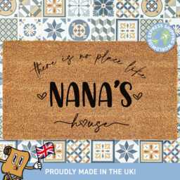 No Place Like Home, Custom Door Mat, Personalized Gift For Grandparents, Christmas Welcome Rug, Grandparent Welcome, Nana - thumbnail 1