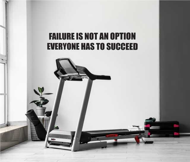 Failure Is Not An Option Wall Decor Vinyl Decal Gym Workout Motivation Quote 348 - image 1