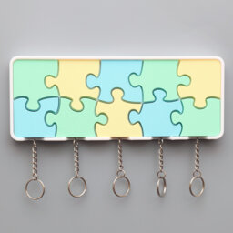 Puzzle Piece Key Hanger Holder Storage Wall Mounted