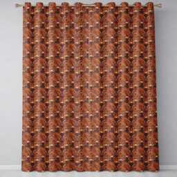 Boho Ceramic Pots & Plants Seamless Pattern Warm Earthy Decor Readymade Eyelet Ring Top Thermal 100% Blackout Curtains - thumbnail 2