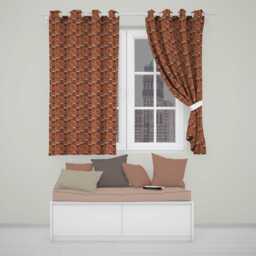 Boho Ceramic Pots & Plants Seamless Pattern Warm Earthy Decor Readymade Eyelet Ring Top Thermal 100% Blackout Curtains