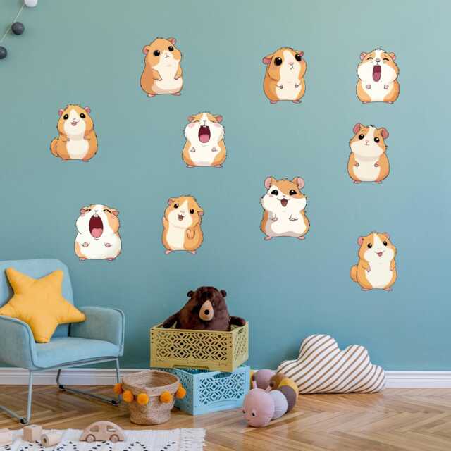 Animal Wall Sticker - Guinea Pigs Decal Set Art - image 1