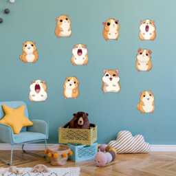 Animal Wall Sticker - Guinea Pigs Decal Set Art