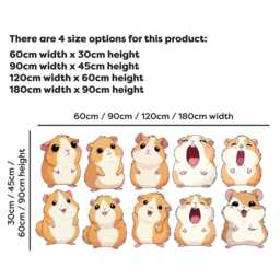 Animal Wall Sticker - Guinea Pigs Decal Set Art - thumbnail 3