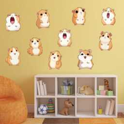 Animal Wall Sticker - Guinea Pigs Decal Set Art - thumbnail 2