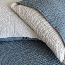 Quilted Linen Pillowcases - Set Of 2 Stonewashed Eco Flax Bedding - thumbnail 2