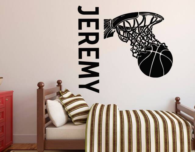 Custom Name Basketball Wall Decal Sports Nursery Decor 2266 - image 1