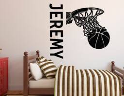 Custom Name Basketball Wall Decal Sports Nursery Decor 2266 - thumbnail 1