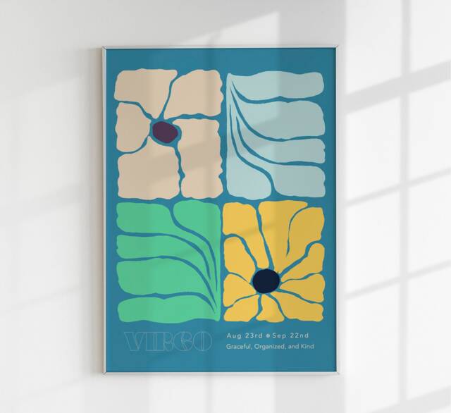 Virgo Zodiac Sign Art Print For Living Room - image 1