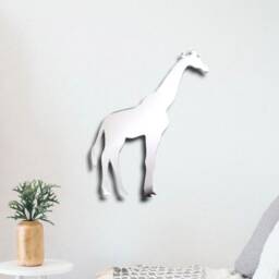 Giraffe Acrylic Mirror Wall Art Personalized Engraved Decor - thumbnail 2