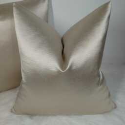 Luxury Satin Plain Cushion Cover Champagne Fabric, Elegant Home Decor Throw Pillow Cover Accent - Elegance - thumbnail 3