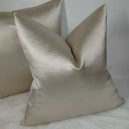 Luxury Satin Plain Cushion Cover Champagne Fabric, Elegant Home Decor Throw Pillow Cover Accent - Elegance