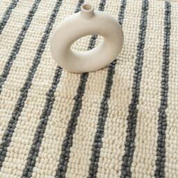 Hand Woven , Handmade Carpet Modern Style New Zealand Wool Indoor Rug. Entryway Or Runner Off White - Therugbasket - thumbnail 3