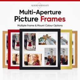 Multi Picture Frame - Family Photo Collage in Modern Sleek Style - Available Different Sizes & Colors - thumbnail 1