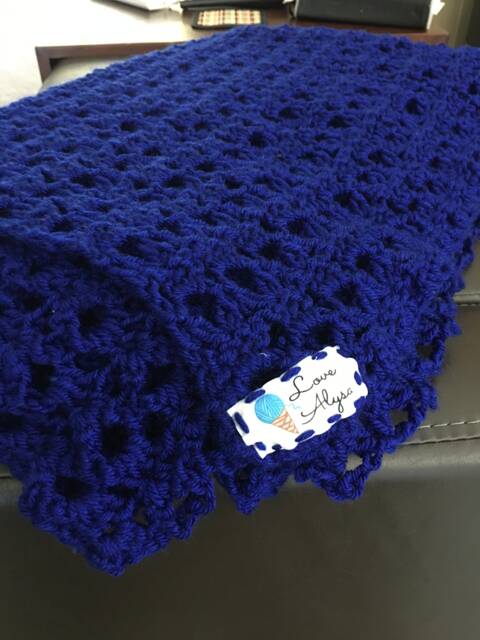 Celestial Blue Crochet Throw - image 1