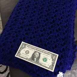 Celestial Blue Crochet Throw - thumbnail 3