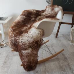 Sheepskin Mouflon Throw Genuine Leather Sheep Skin Decorative Rug 50'' X 30 - thumbnail 2