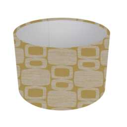Fryetts Apollo Ochre Or Burnt Orange Lampshade, Table Lamp, Pendant Shade, Geometric Drum Shade Kids Home/Room Decor, Made in UK