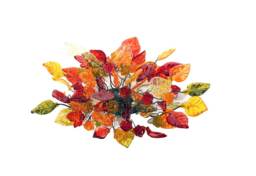 Wall Sconce Lighting With Warm Color Flowers & Leaves For Hall Living Room, Toilet Over A Mirror