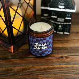 Fated Mates Candle Violet Scented, Bookish Soy Candle - thumbnail 2