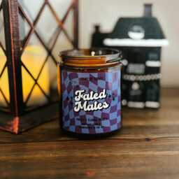 Fated Mates Candle Violet Scented, Bookish Soy Candle