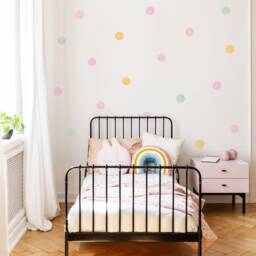 Colorful Watercolor Polka Dot Wall Decals, Plastic-Free Stickers For Kids Rooms - thumbnail 2