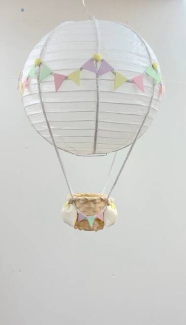 Pastel Themed Hot Air Balloon Nursery Light Shade - image 1