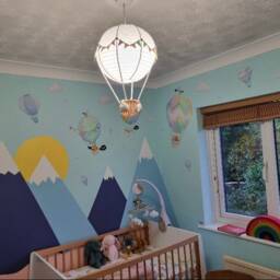 Pastel Themed Hot Air Balloon Nursery Light Shade - thumbnail 4