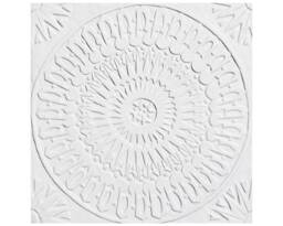 Moroccan Ceramic Wall Art Tile, Glazed White - 30cm/11.8 - thumbnail 1