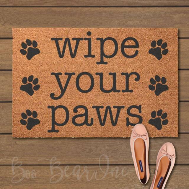 Wipe Your Paws Doormat - Welcome Mats- Fun Doormats Customized Door Mats