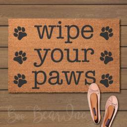 Wipe Your Paws Doormat - Welcome Mats- Fun Doormats Customized Door Mats