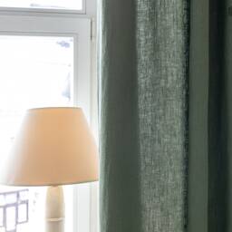 Set Of 2 Linen Curtains With Lining - 2 Panels - W54 X H66 - thumbnail 3