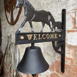 Cast Iron Horse Welcome Door Bell Wall Decor - thumbnail 3