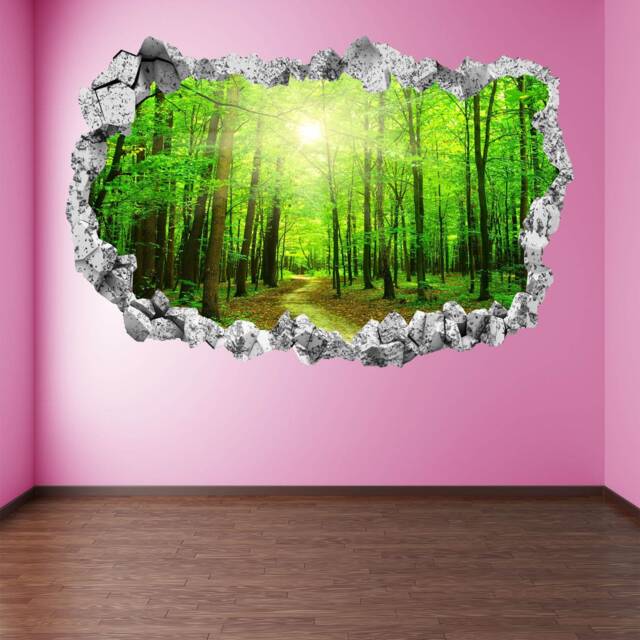 Forest Path Trees Nature Wall Sticker Mural Decal Poster Print Art Home Office Decor Kp27 - image 1