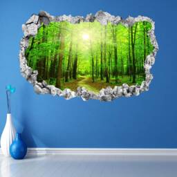 Forest Path Trees Nature Wall Sticker Mural Decal Poster Print Art Home Office Decor Kp27 - thumbnail 2