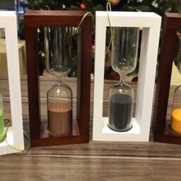 Wooden Hourglass Sand Modern Hour Glass Timer Clock Desk Organizer Egg Decor - thumbnail 3