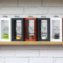 Wooden Hourglass Sand Modern Hour Glass Timer Clock Desk Organizer Egg Decor - thumbnail 2