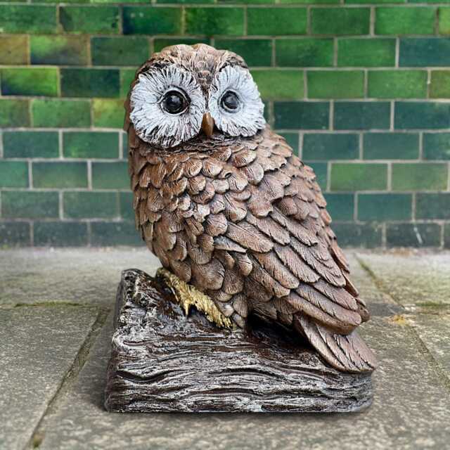 Garden Owl Sculpture Concrete Bird Statue Outdoor Figurine Cement Decoration Handmade Ornament Owl Lover Gift Front Door Decor - image 1