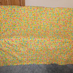 Polka Dot Party Large Throw Size Denim Rag Quilt - thumbnail 2