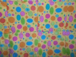 Polka Dot Party Large Throw Size Denim Rag Quilt